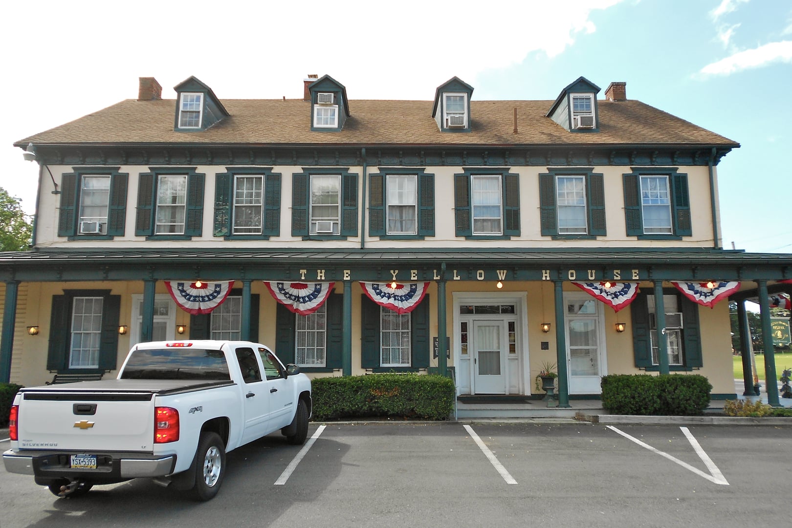 The Yellow House Hotel at the intersection of Routes 662 and 562 in Berks County, PA