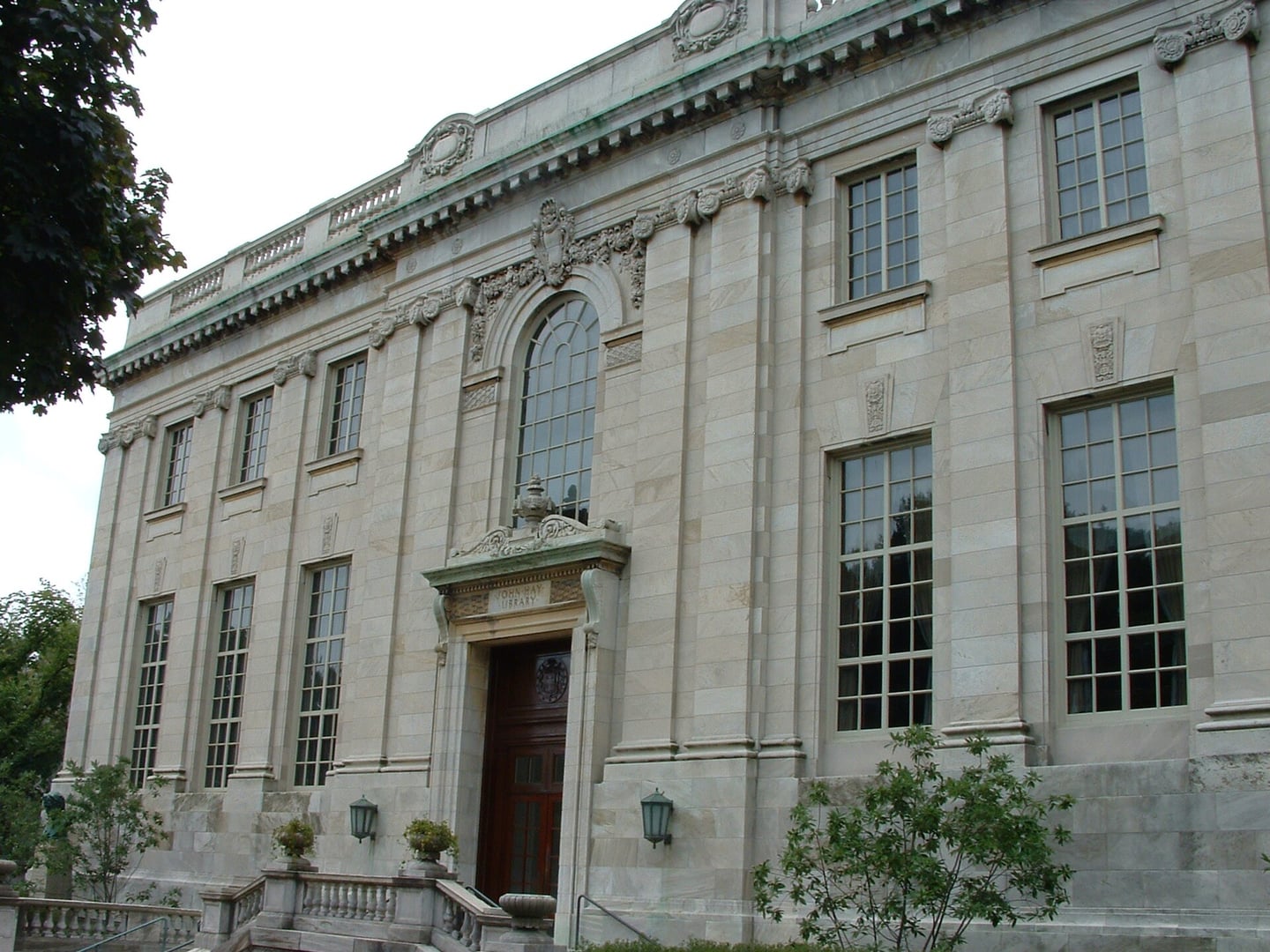 The Beaux-Arts John Hay Library at Brown University on Prospect Street in Providence, Rhode Island, completed in 1910