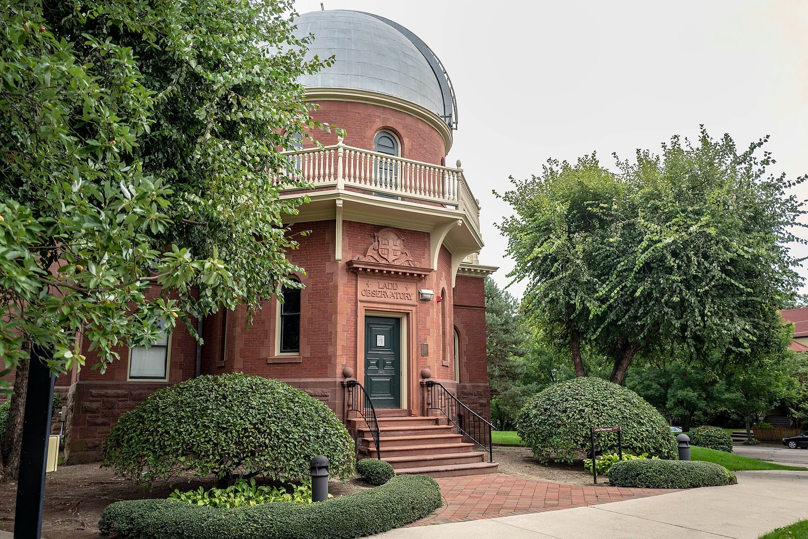 Exterior of Ladd Observatory at Brown University on Doyle Avenue in Providence, Rhode Island — a National Register landmark opened in 1891
