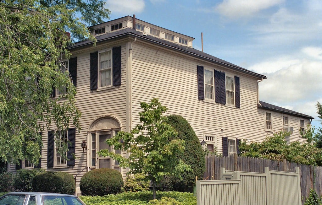 Federal-style Samuel B. Mumford House at 65 Prospect Street, H.P. Lovecraft's final residence, Providence, Rhode Island