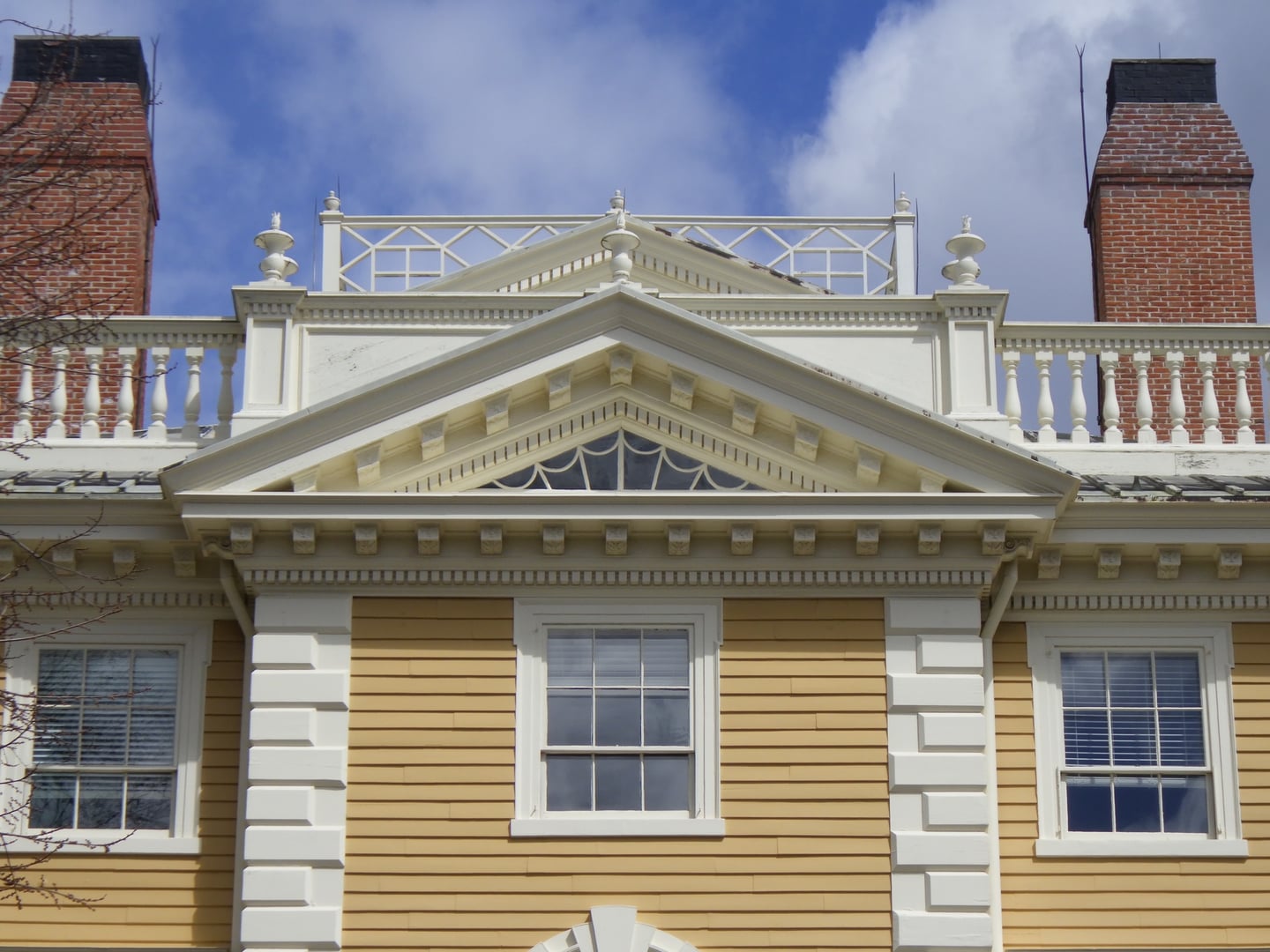 Three-story wood-frame Nightingale-Brown House at 357 Benefit Street, Providence, Rhode Island