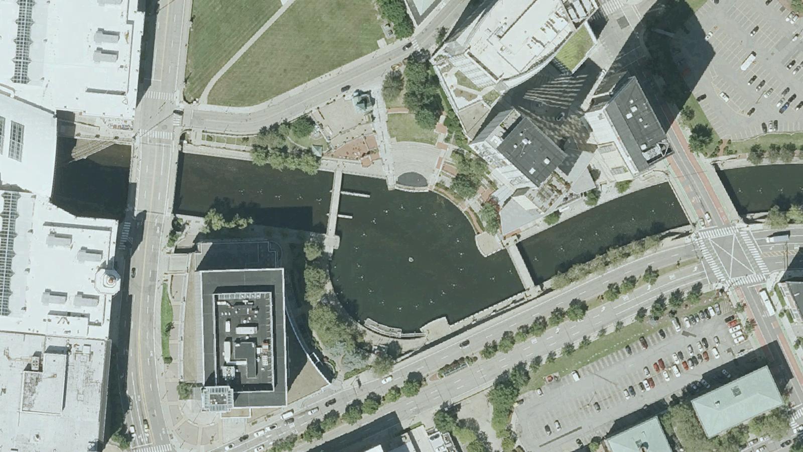 Aerial survey view of Old Providence County Jail (1838 Site)
