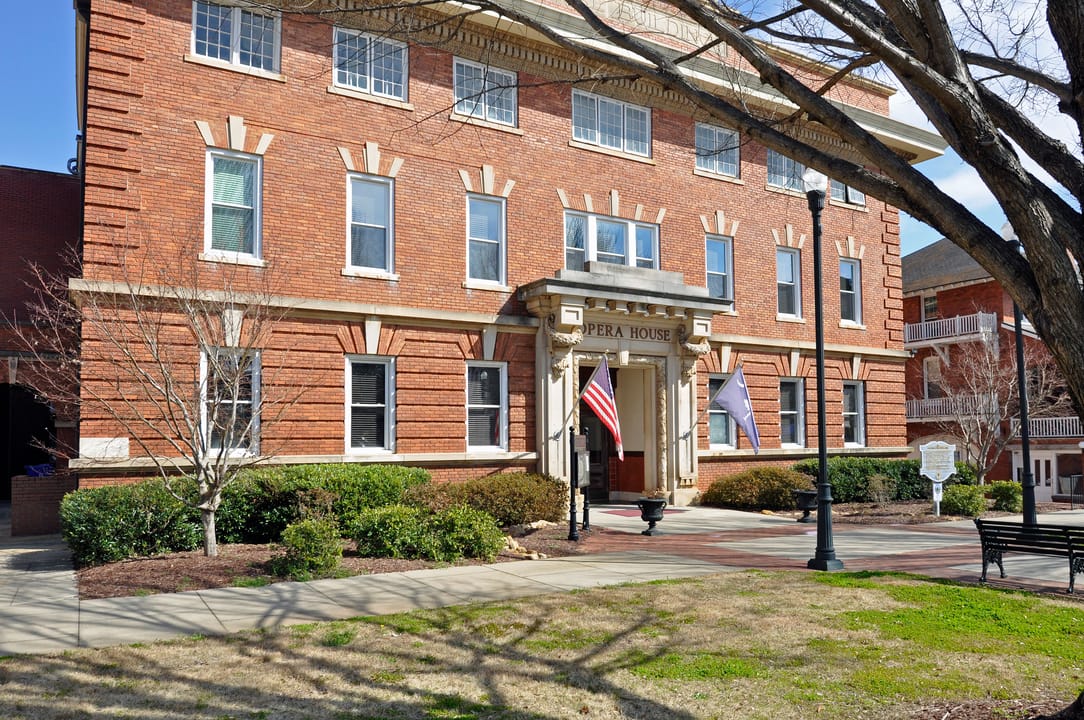 Abbeville Opera House — three-story Beaux-Arts brick theater on Court Square, Abbeville, South Carolina