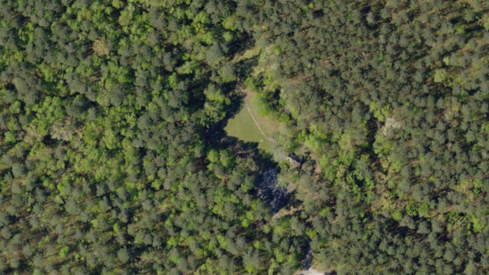 Aerial survey view of Molly's Rock Picnic Area