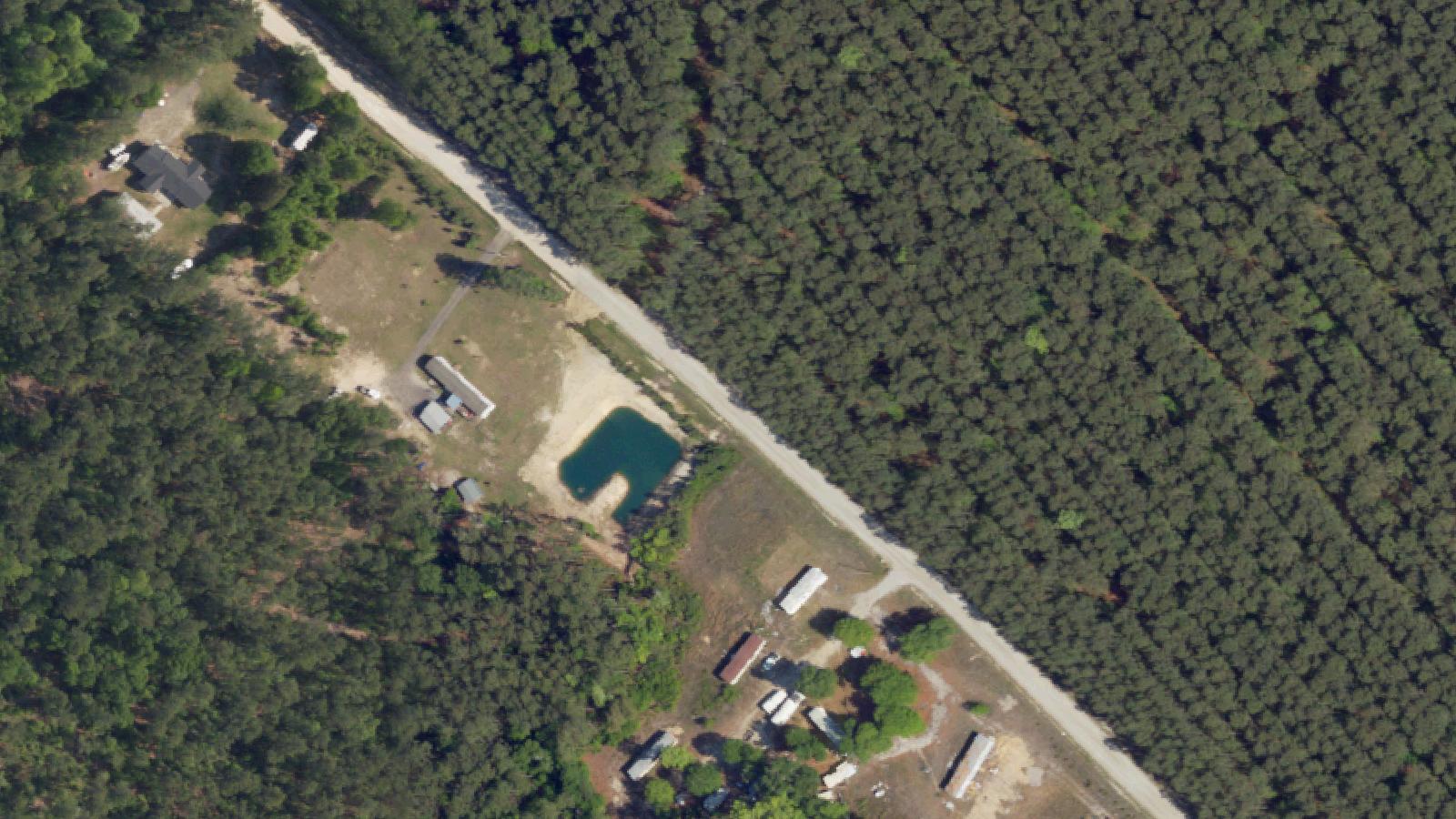 Aerial survey view of Lucas Bay Light