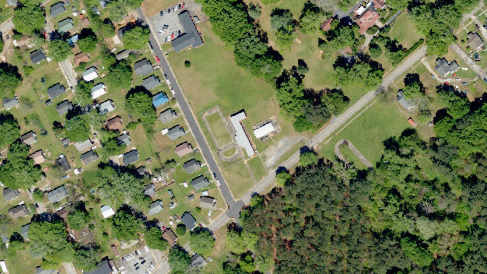 Aerial survey view of Lydia Mill Ruins