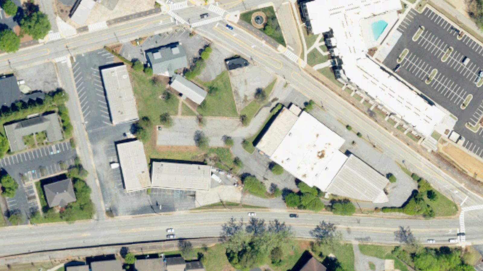 Aerial survey view of Magnolia Street Cemetery
