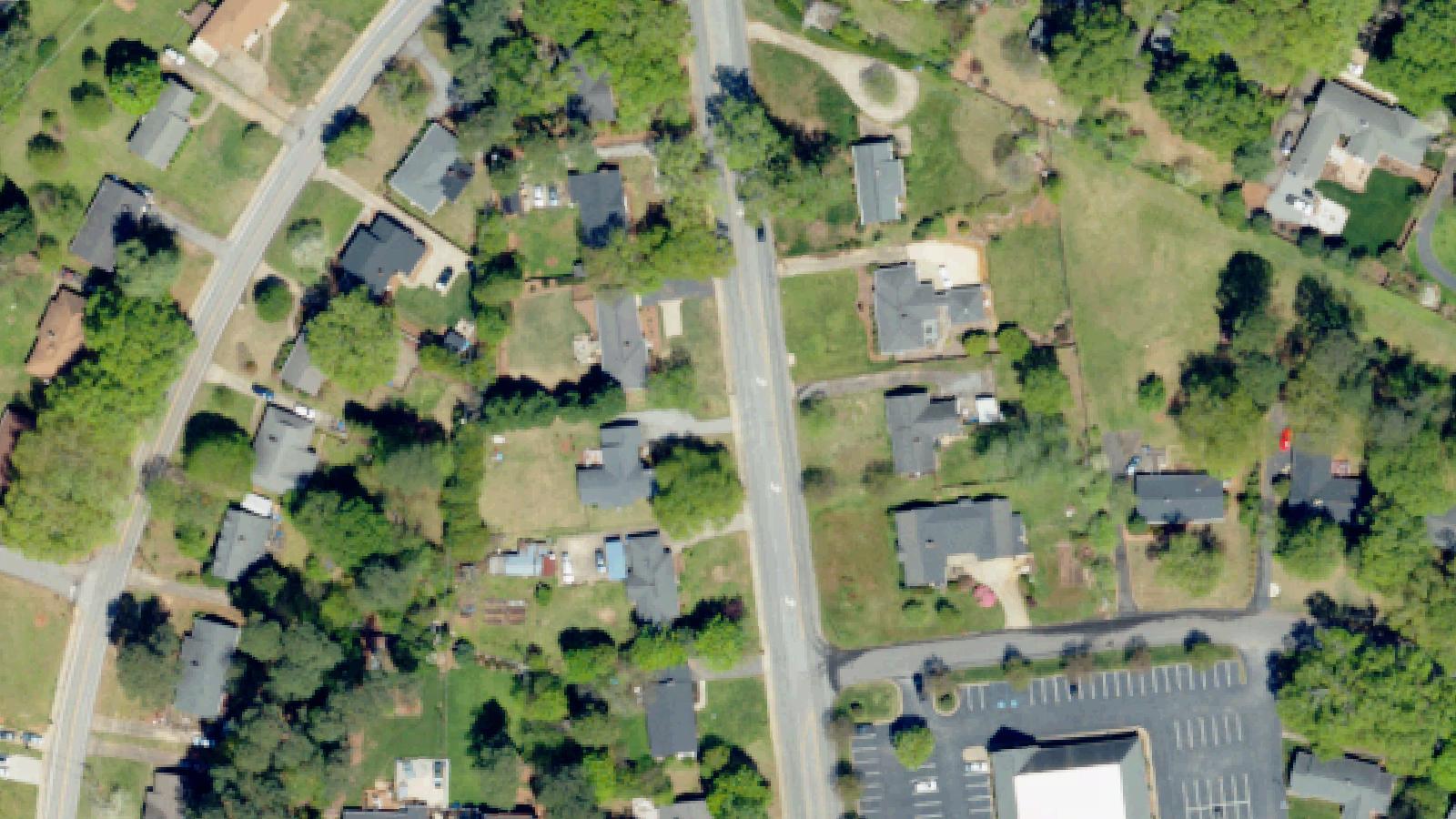 Aerial survey view of Oakwood Cemetery (Hell's Gate)