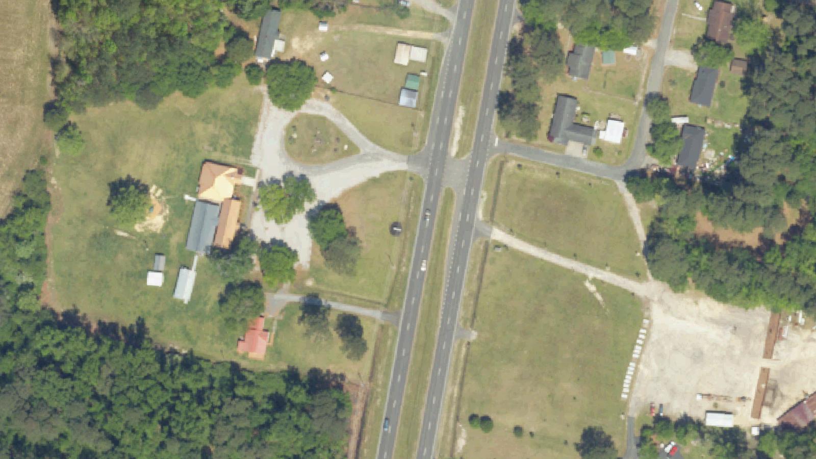 Aerial survey view of Tans Bay Baptist Church
