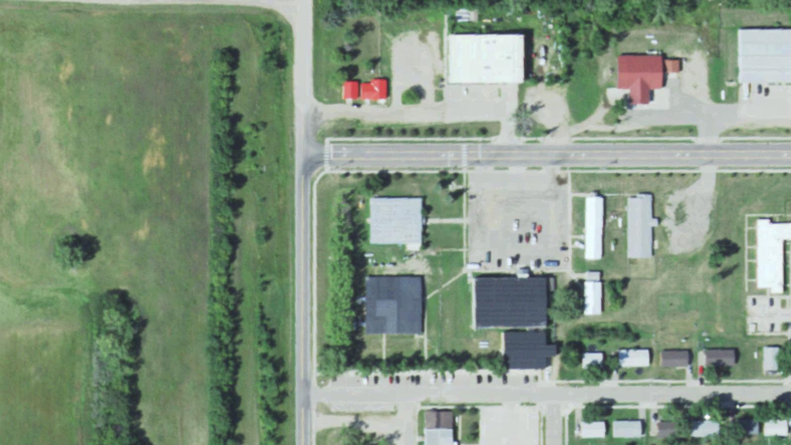 Aerial survey view of Old Agency Village