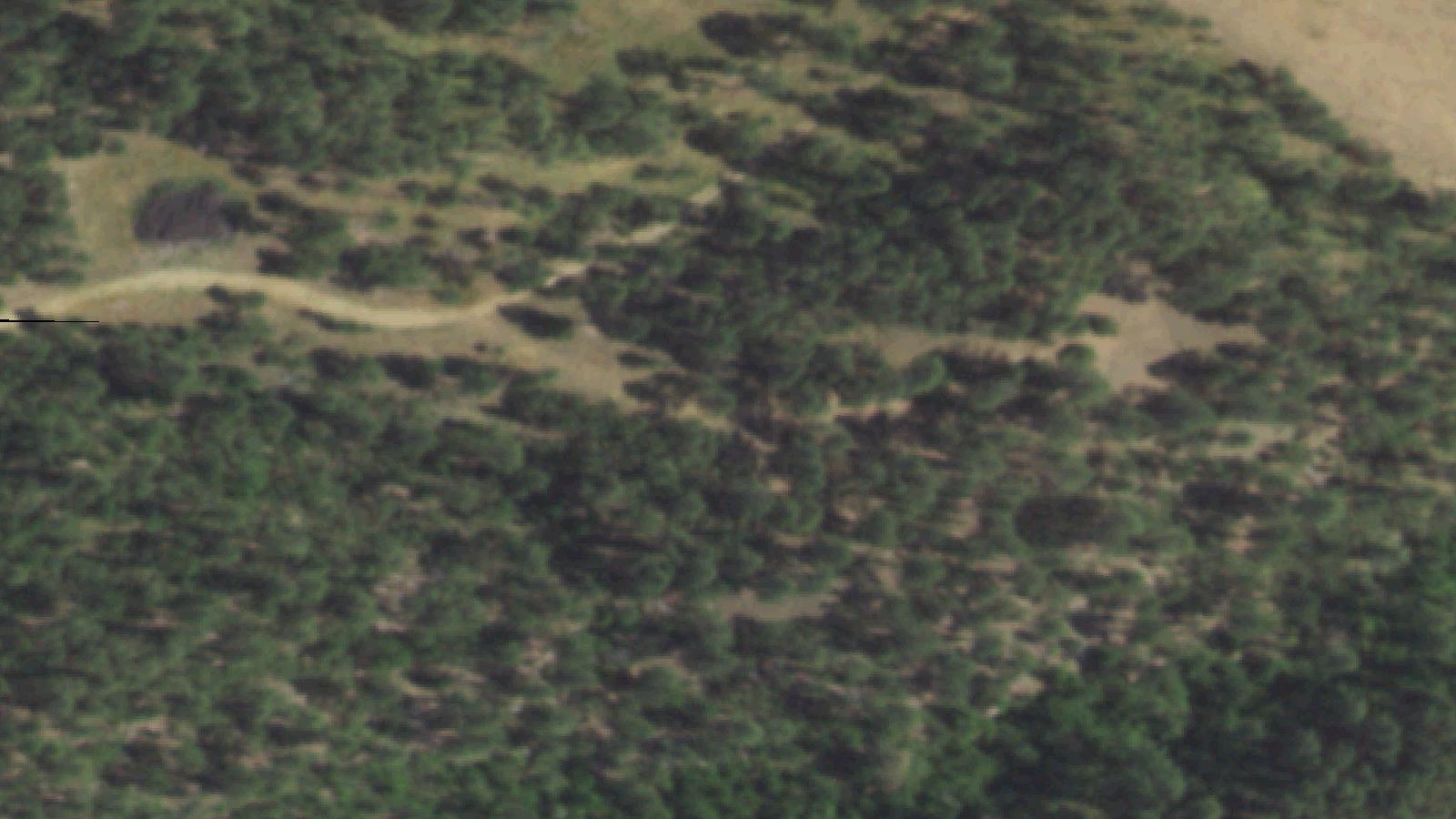 Aerial survey view of Keystone Cemetery (Mountain View Cemetery)