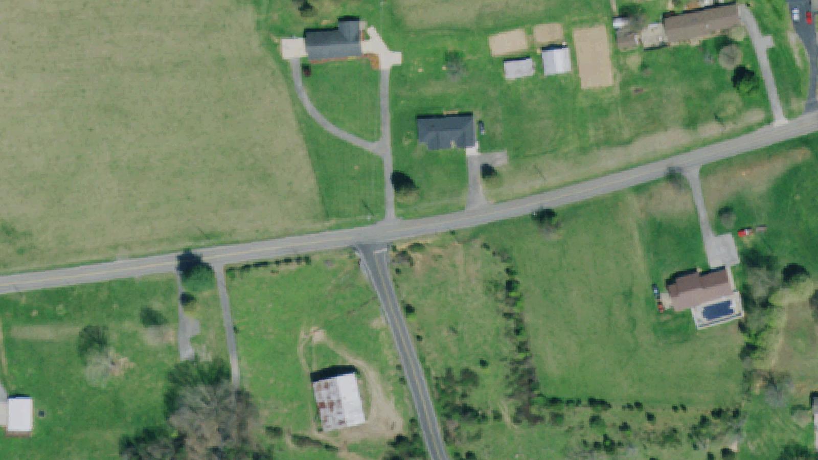 Aerial survey view of Bloomingdale Cemetery