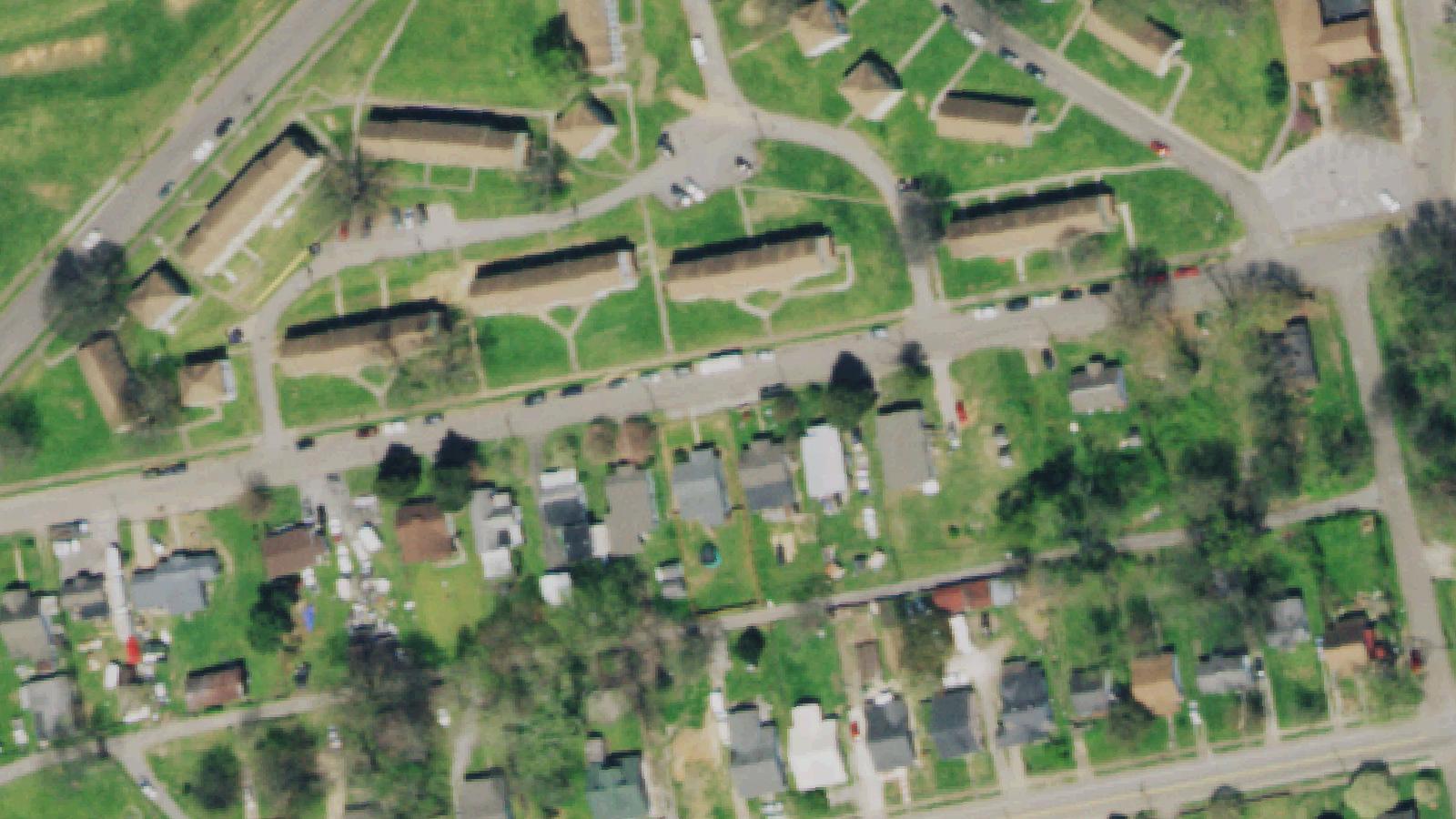 Aerial survey view of Knoxville College Freedmen's Mission Historic Cemetery