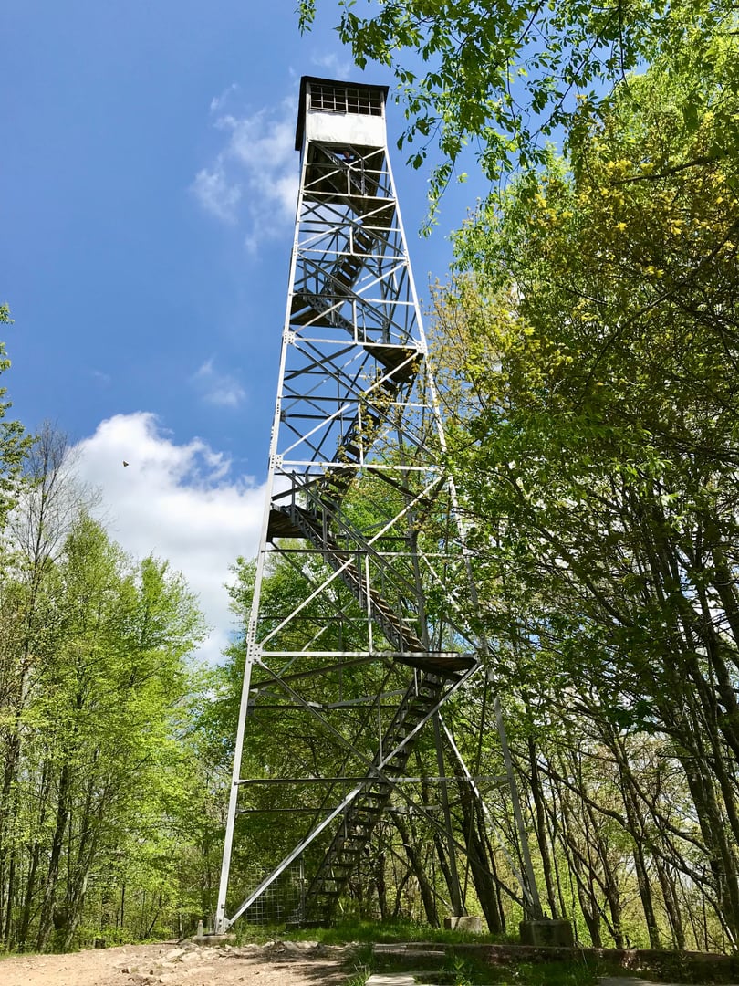 Kettlefoot Fire Lookout Tower atop Doe Mountain in the Doe Mountain Recreation Area, Johnson County, Tennessee