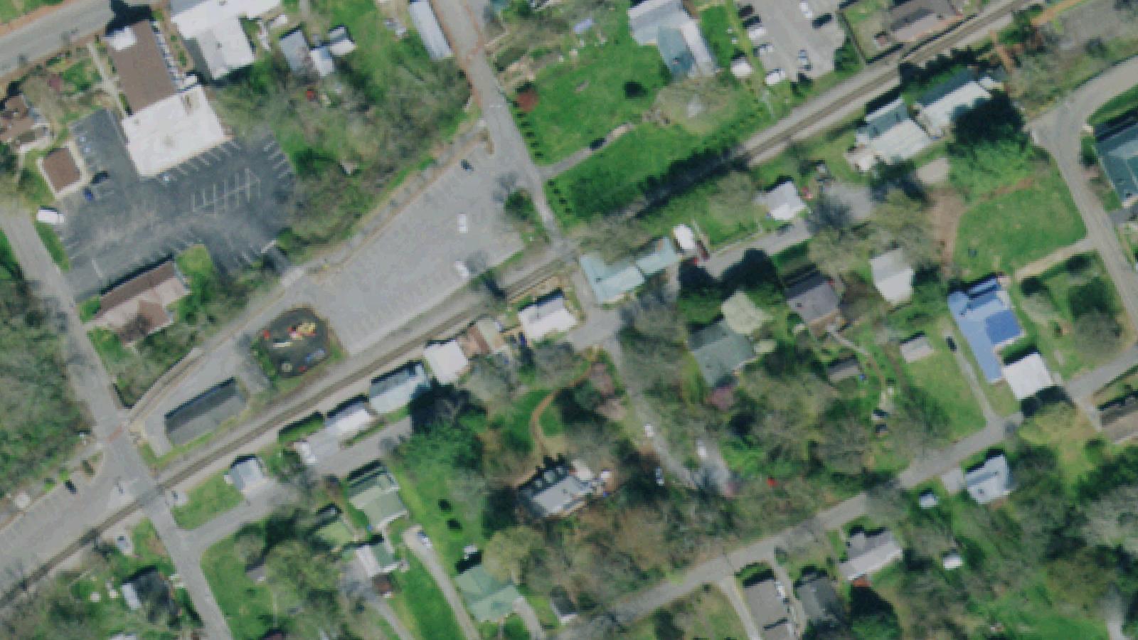 Aerial survey view of Old Jonesborough Cemetery