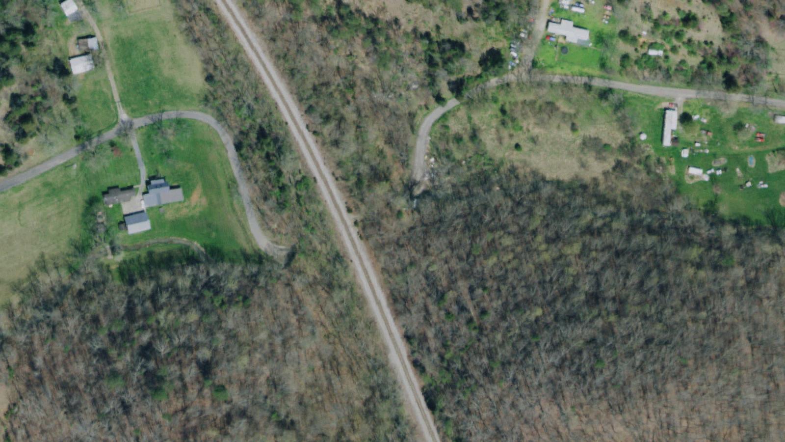 Aerial survey view of Sensabaugh Tunnel