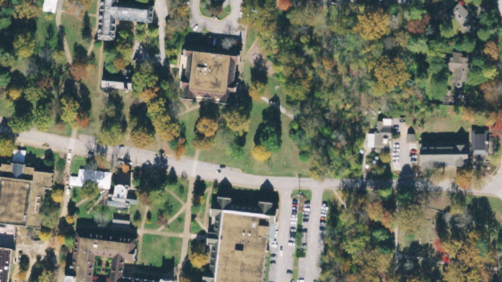 Aerial survey view of Tuckaway Hall, University of the South
