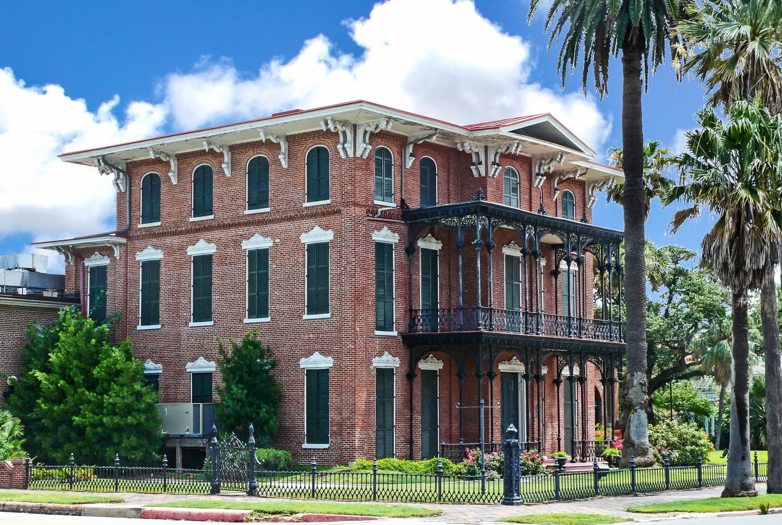 1859 Italianate brick mansion Ashton Villa on Broadway Street in Galveston, Texas, home of the James Moreau Brown family
