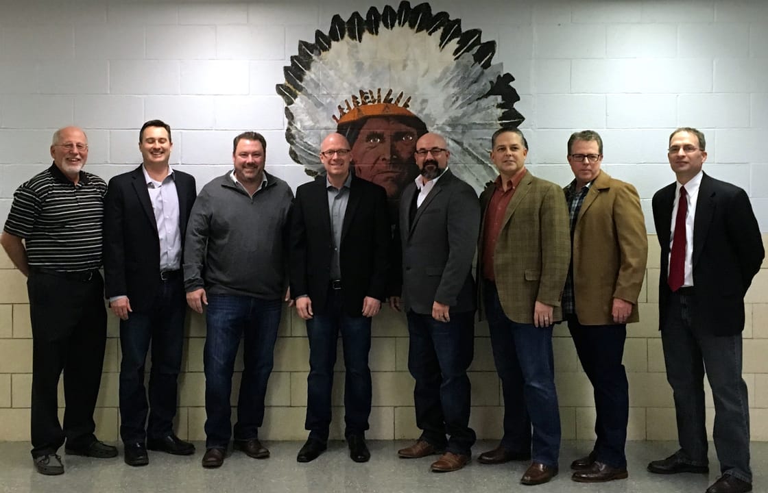 l to r, Ron Martin, Steve Ferguson, Danny Lowe, Randy Lowe, Stacy Huffman, Brian Norris, P.J. Norris, Tony Carna