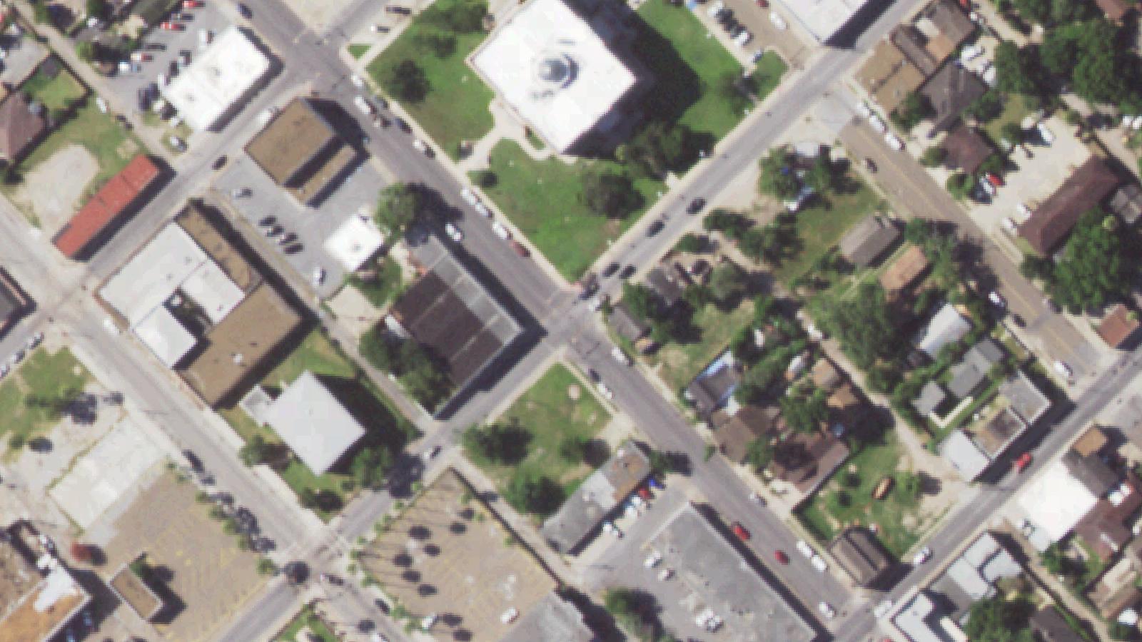 Aerial survey view of Campo Santo Viejo Cemetery Site