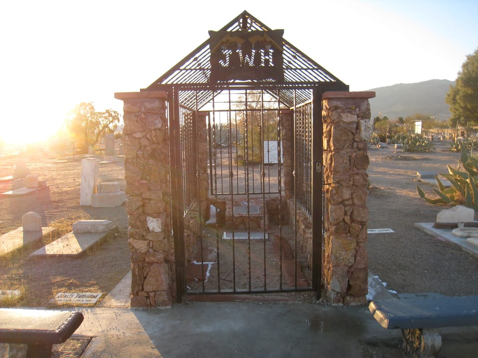 John Wesley Hardin's grave in the Concordia Cemetary in El Paso, Texas