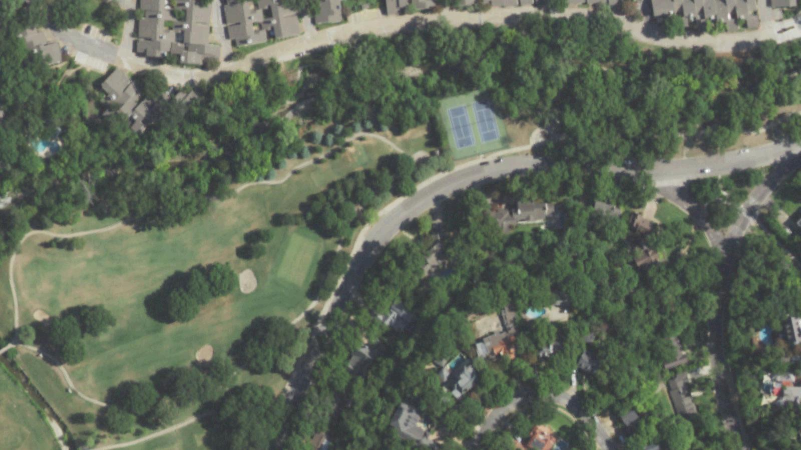 Aerial survey view of Coombs Creek Trail