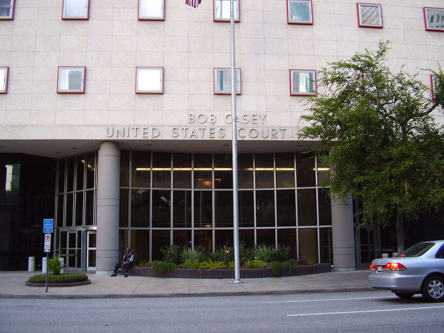 Bob Casey Federal Courthouse, a concrete federal building at 515 Rusk Street in downtown Houston, Texas