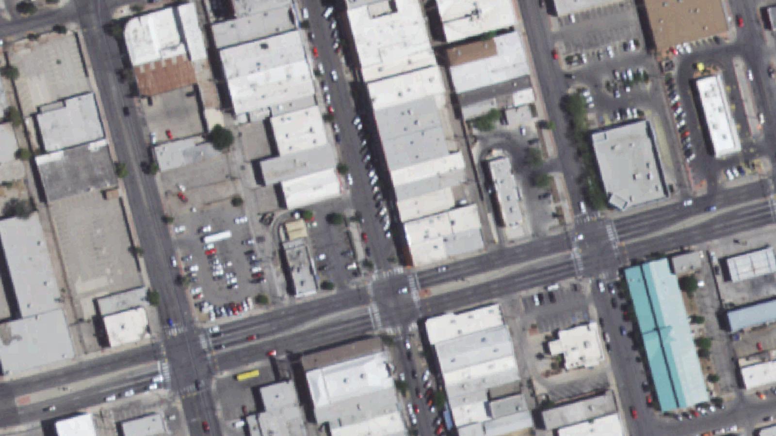 Aerial survey view of El Paso Fire Station No. 11 (Trost & Trost, 1930)
