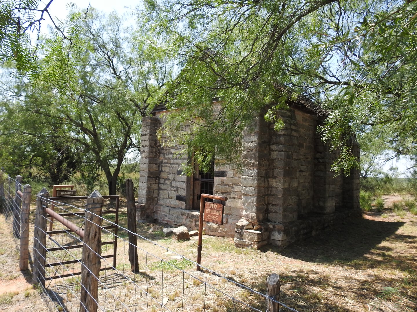 Stone powder magazine at Fort Phantom Hill ruins, Jones County, Texas