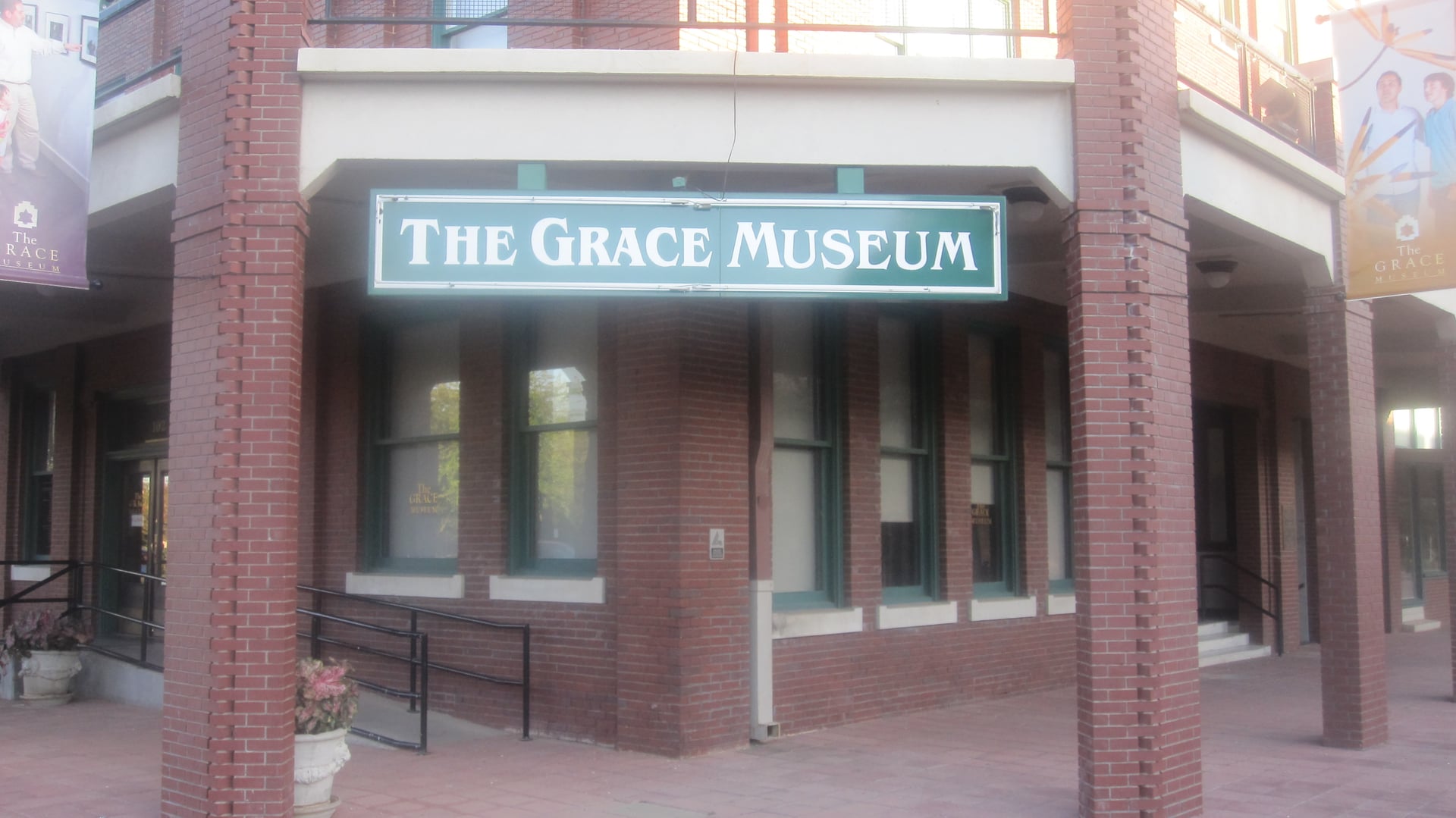 Exterior of The Grace Museum in downtown Abilene, Texas, housed in the historic 1909 Hotel Grace building