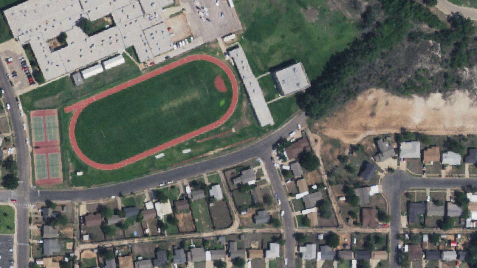 Aerial survey view of Hell's Gate at Dunbar Park