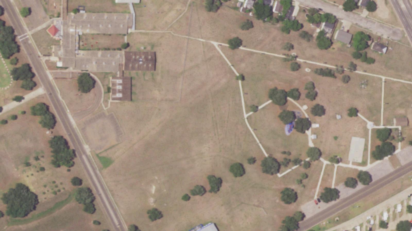 Aerial survey view of Hopkins Park