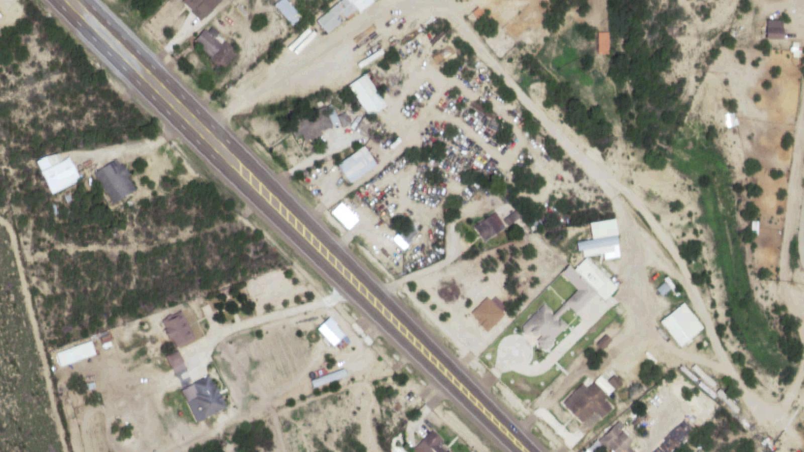Aerial survey view of La Minita Creek