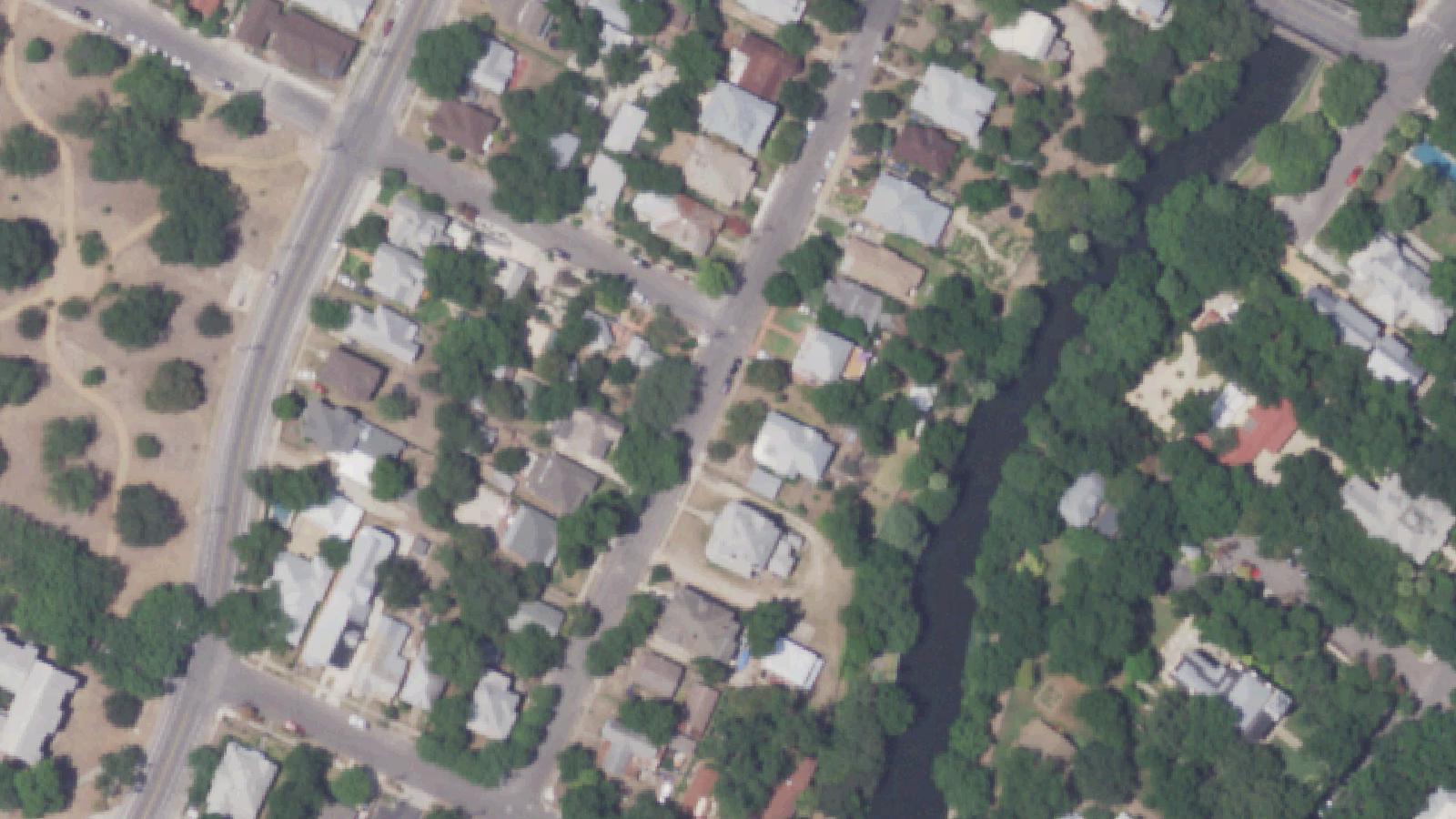 Aerial survey view of Nat M. Washer Masonic Lodge #1270