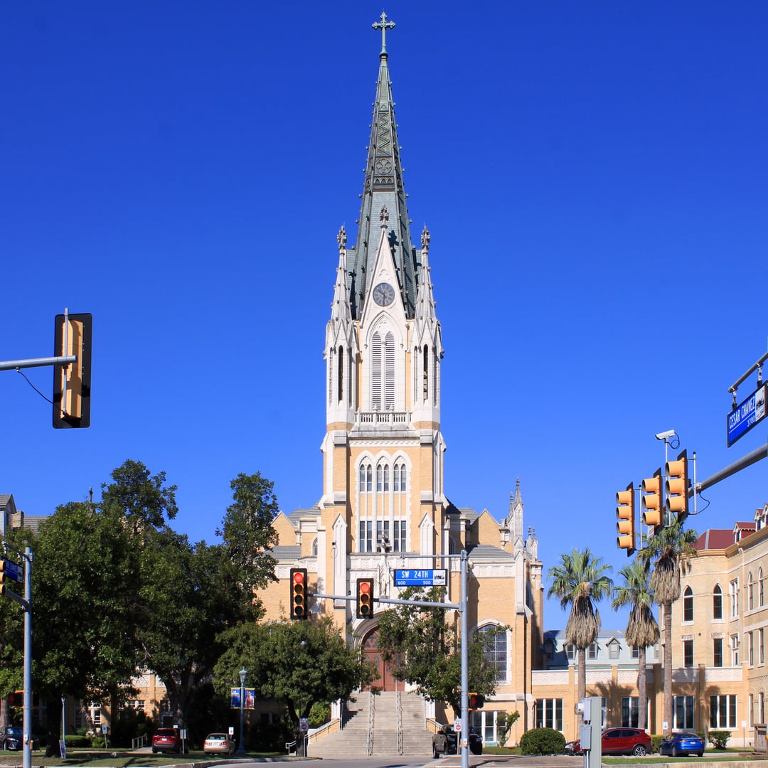 Sacred Heart Conventual Chapel at Our Lady of the Lake University in San Antonio, Texas — Gothic Revival campus chapel