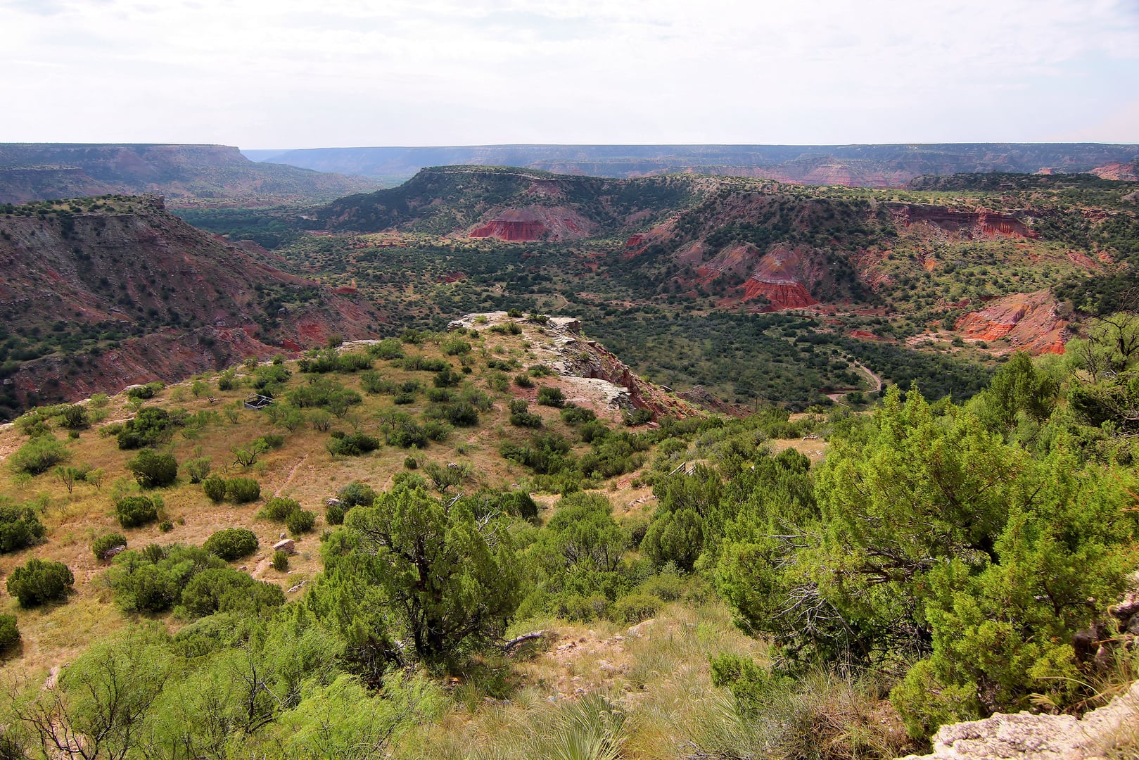 View of Palo Duro Canyon from the CCC Overlook near the visitor center, January 2026