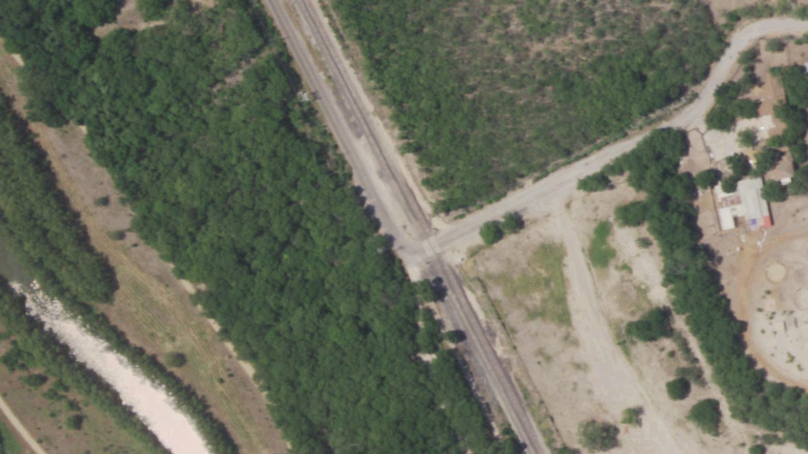 Aerial survey view of Shane and Villamain Roads Ghost Tracks