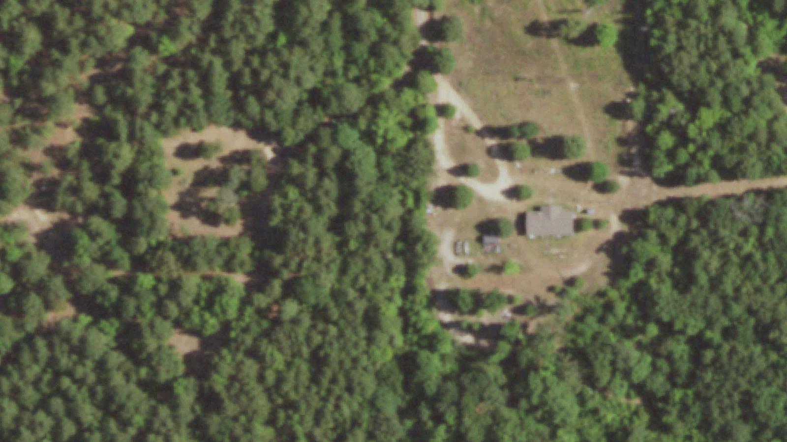 Aerial survey view of Slaton Cemetery (Blue Light Cemetery)