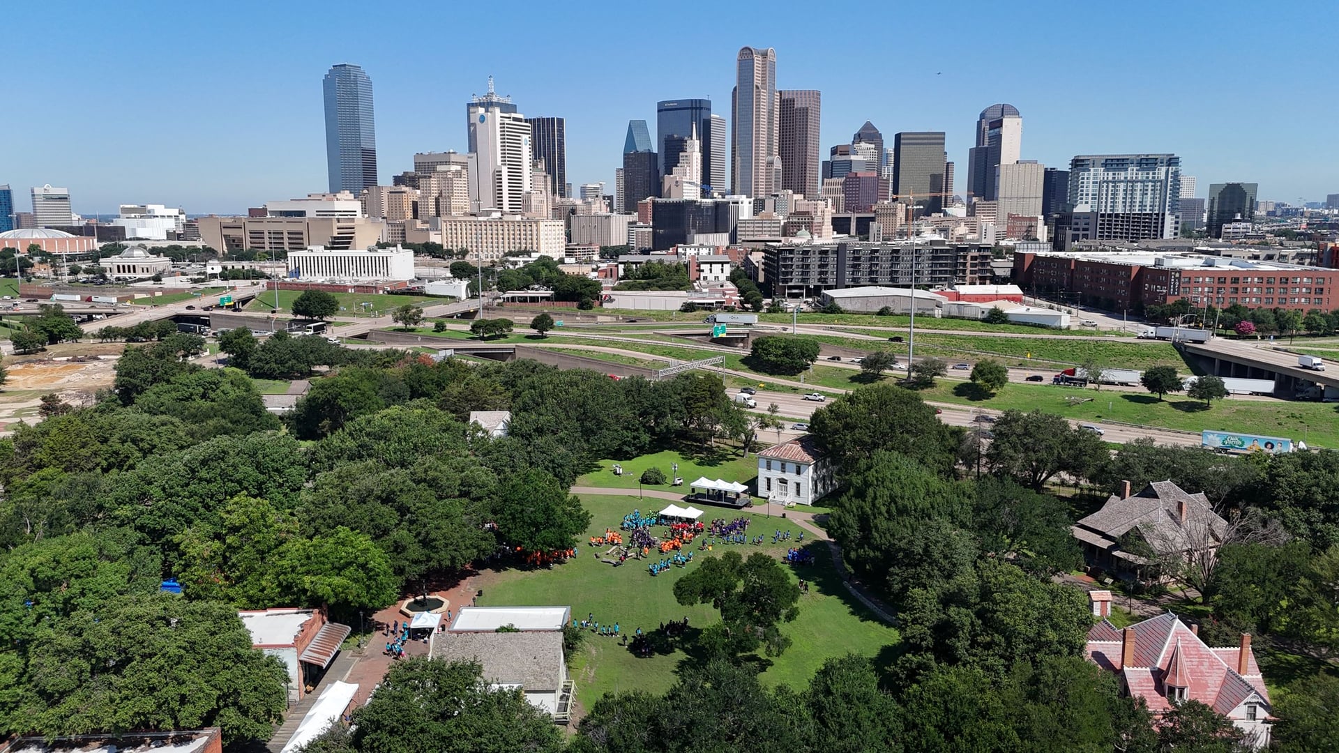 Late-19th-century wood-frame Sullivan House relocated to Dallas Heritage Village at Old City Park in Dallas, Texas