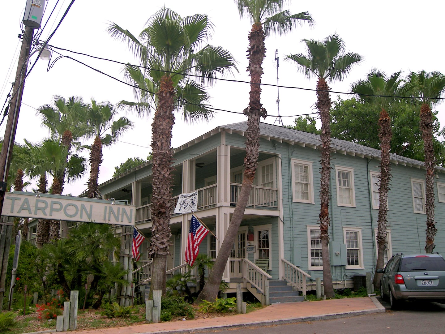 Tarpon Inn in Port Aransas Texas, 1925 reconstruction of 1886 historic Mustang Island hotel
