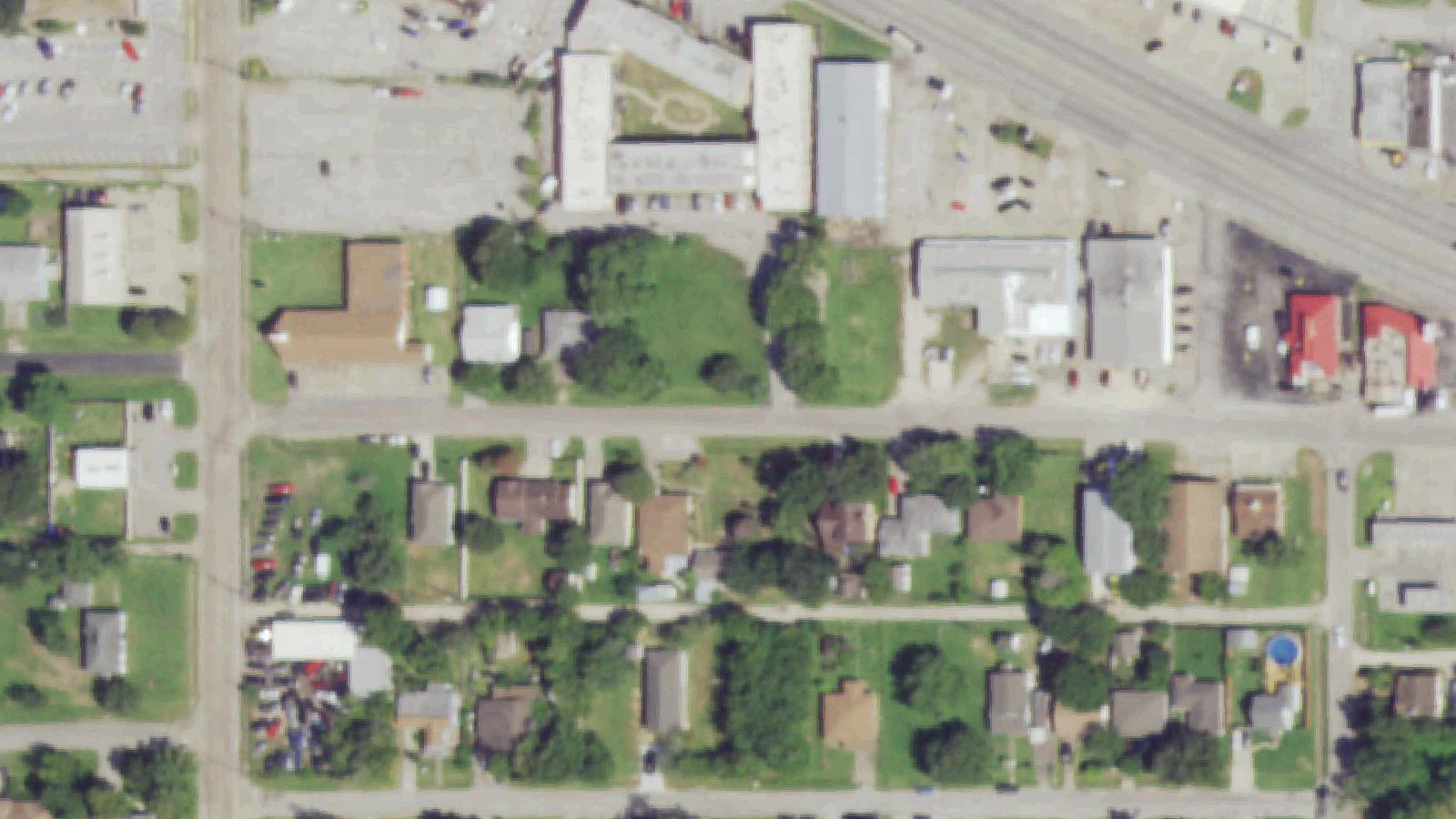 Aerial survey view of Texas City Memorial Park & 1947 Disaster Site