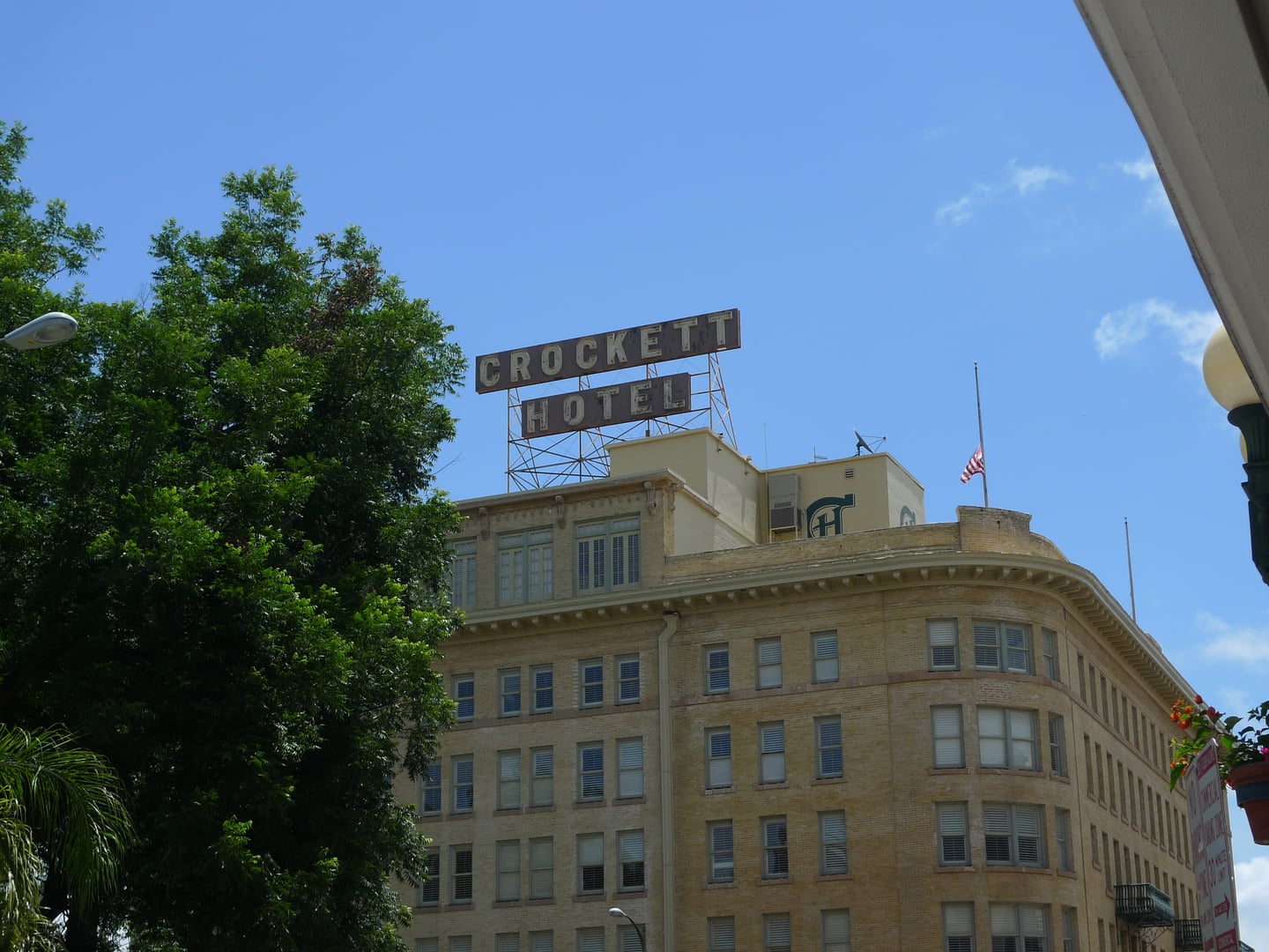 The Crockett Hotel, a 1909 historic hotel located across from the Alamo in downtown San Antonio, Texas