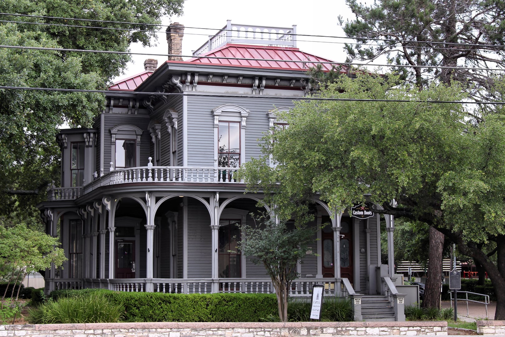 Victorian-era two-story Walter Tips House at 2336 South Congress Avenue in South Austin