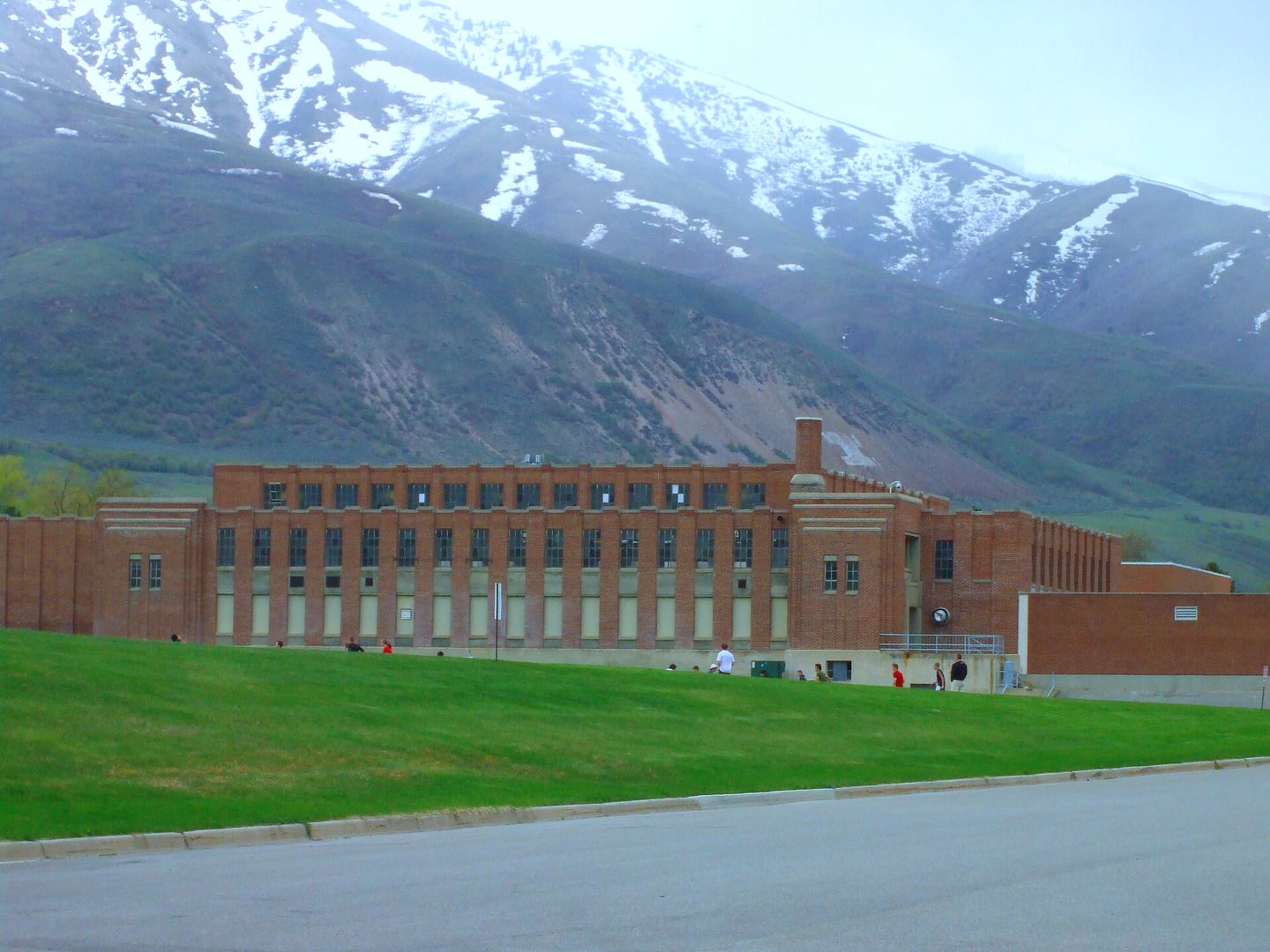Box Elder High School Gymnasium, a historic NRHP-listed brick building in Brigham City, Utah, now part of the Box Elder Middle School campus where locker-room paranormal activity is reported