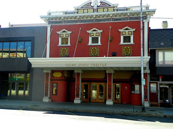 The Caine Lyric Theatre, a 1913 historic theater on Center Street in downtown Logan, Utah