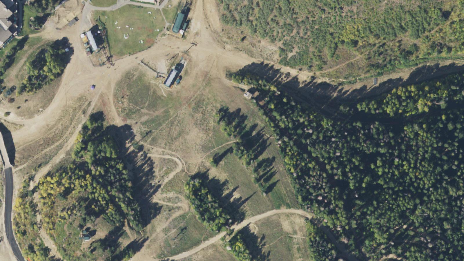 Aerial survey view of Daly-West Mine Disaster Site (Deer Valley area)