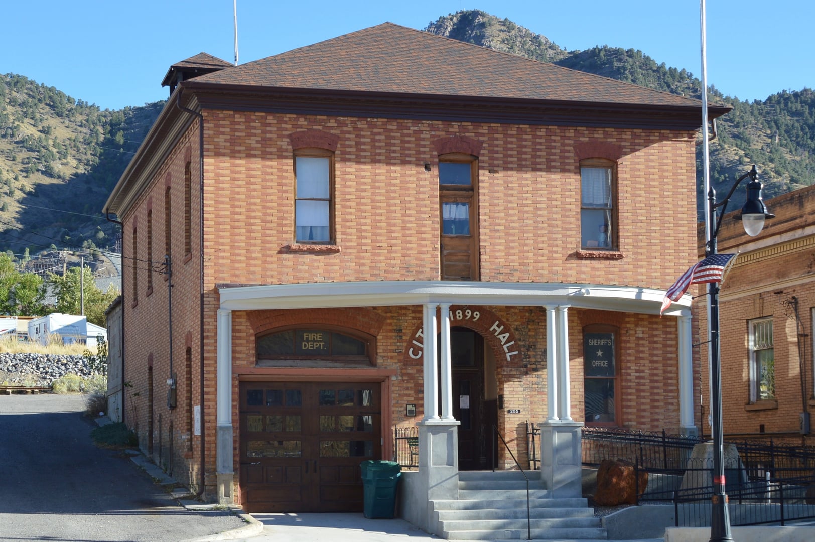 Eureka City Hall, an 1899 two-story masonry building in the Tintic Mining District of Eureka, Utah