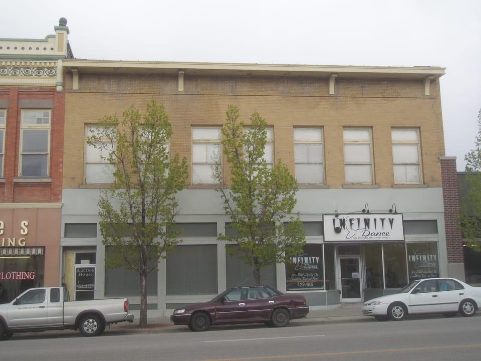 The Knudson Brothers Building, a historic building in Brigham City, Utah, United States.
