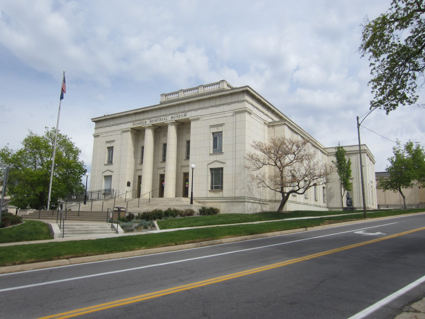 The Pioneer Memorial Museum, a stately neoclassical building on Capitol Hill in Salt Lake City, Utah