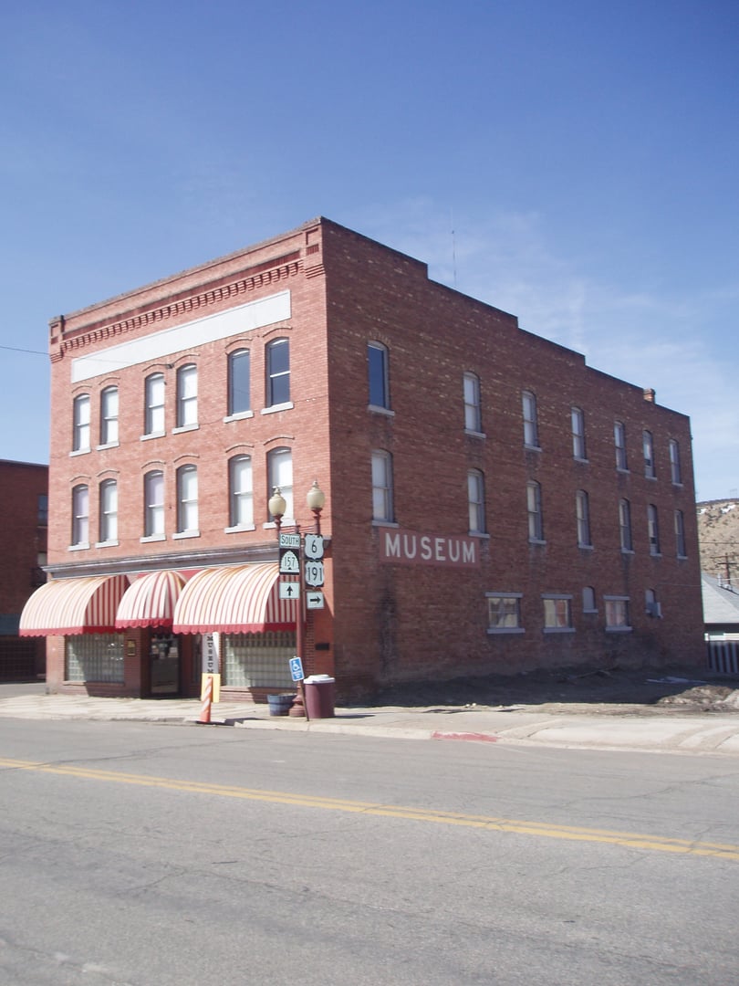 The Western Mining and Railroad Museum in Helper, Utah, housed in the 1913-14 former Helper Hotel building